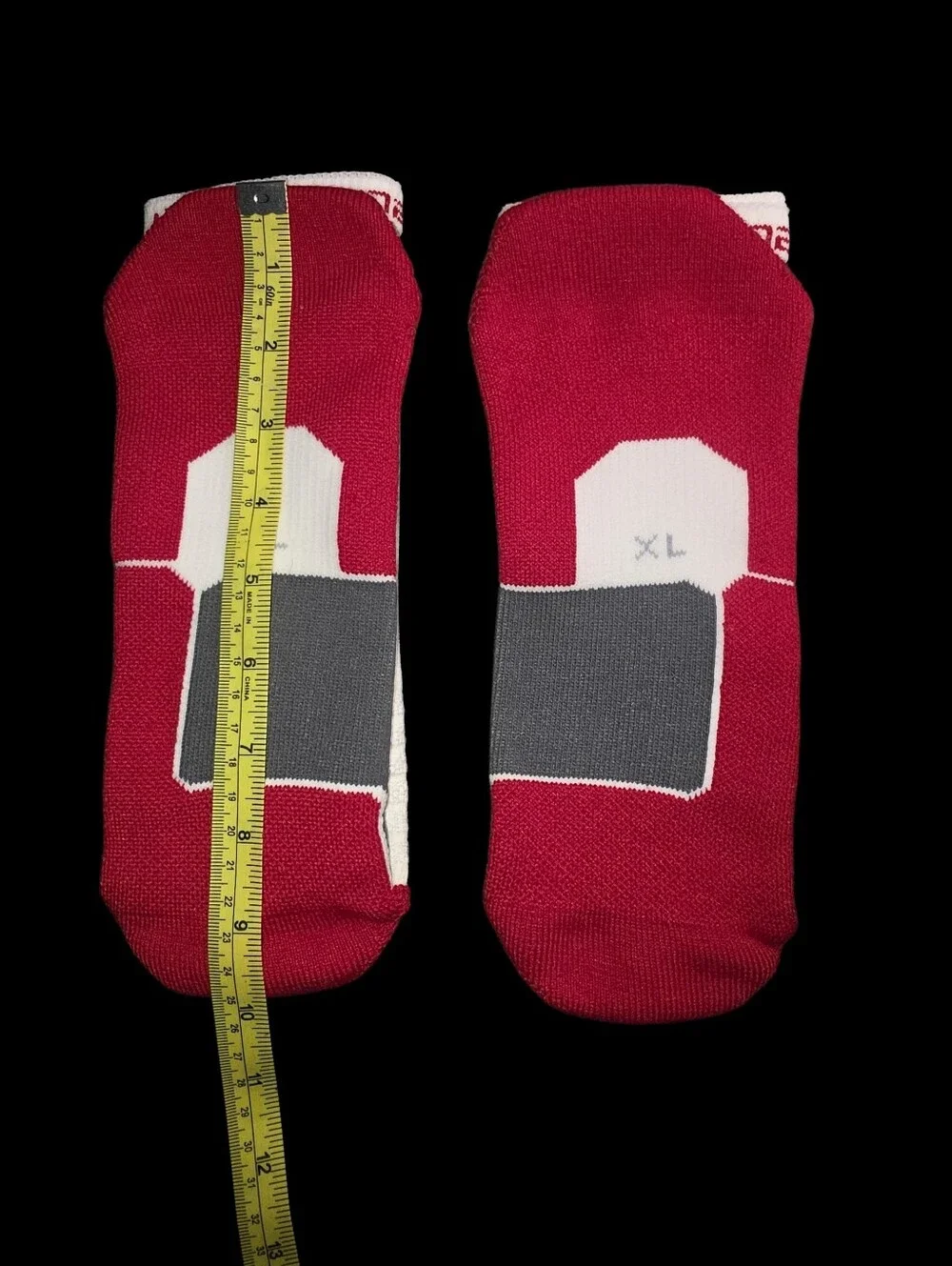 Unisex Nike Hyper Elite Dry Fit Basketball Crew Sock. Red/White New Without Tags